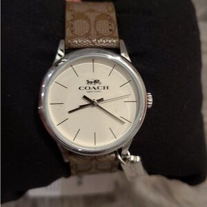 Coach Silver and Tan Watch